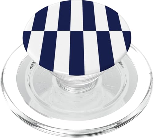Marineblau-weiß gestreift mädchenhafte Streifen geometrische Linien adrett PopSockets PopGrip für MagSafe Marineblau-weiß gestreift mädchenhafte Streifen geometrische Linien adrett PopSockets PopGrip für MagSafe von Preppy & Pretty