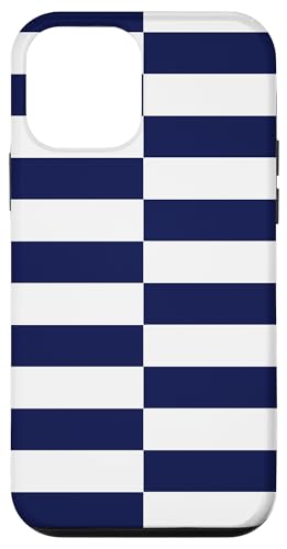 Marineblaue gestreifte mädchenhafte Streifen adrette geometrische Linien Hülle für iPhone 12 mini Marineblaue gestreifte mädchenhafte Streifen adrette geometrische Linien Hülle für iPhone 12 mini von Preppy & Pretty