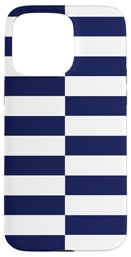 Marineblaue gestreifte mädchenhafte Streifen adrette geometrische Linien Hülle für iPhone 15 Pro Max Marineblaue gestreifte mädchenhafte Streifen adrette geometrische Linien Hülle für iPhone 15 Pro Max von Preppy & Pretty