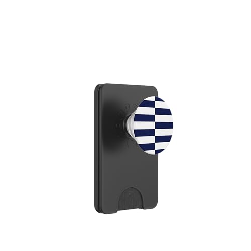 Marineblaue gestreifte mädchenhafte Streifen adrette geometrische Linien PopSockets PopWallet für MagSafe Marineblaue gestreifte mädchenhafte Streifen adrette geometrische Linien PopSockets PopWallet für MagSafe von Preppy & Pretty