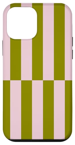 Olivgrün Rosa gestreift Mädchen Streifen Geometrische Linien adrett Hülle für iPhone 12 mini Olivgrün Rosa gestreift Mädchen Streifen Geometrische Linien adrett Hülle für iPhone 12 mini von Preppy & Pretty