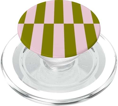 Olivgrün Rosa gestreift Mädchen Streifen Geometrische Linien adrett PopSockets PopGrip für MagSafe Olivgrün Rosa gestreift Mädchen Streifen Geometrische Linien adrett PopSockets PopGrip für MagSafe von Preppy & Pretty