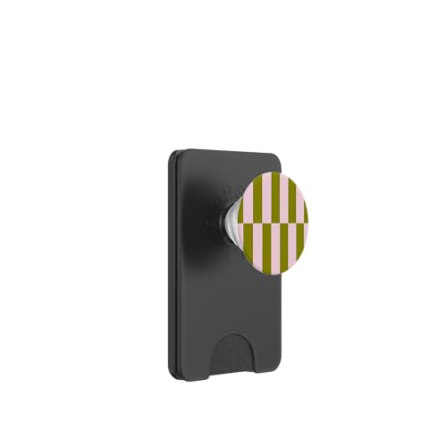 Olivgrün Rosa gestreift Mädchen Streifen Geometrische Linien adrett PopSockets PopWallet für MagSafe Olivgrün Rosa gestreift Mädchen Streifen Geometrische Linien adrett PopSockets PopWallet für MagSafe von Preppy & Pretty