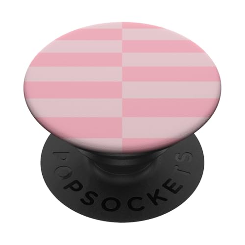 Pastellrosa gestreifte mädchenhafte Streifen adrette geometrische Linien PopSockets Klebender PopGrip Pastellrosa gestreifte mädchenhafte Streifen adrette geometrische Linien PopSockets Klebender PopGrip von Preppy & Pretty