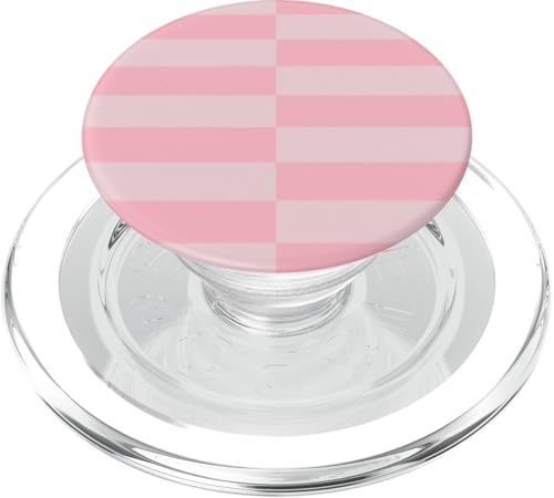 Pastellrosa gestreifte mädchenhafte Streifen adrette geometrische Linien PopSockets PopGrip für MagSafe Pastellrosa gestreifte mädchenhafte Streifen adrette geometrische Linien PopSockets PopGrip für MagSafe von Preppy & Pretty