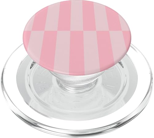 Pastellrosa gestreifte mädchenhafte Streifen geometrische Linien adrett PopSockets PopGrip für MagSafe Pastellrosa gestreifte mädchenhafte Streifen geometrische Linien adrett PopSockets PopGrip für MagSafe von Preppy & Pretty
