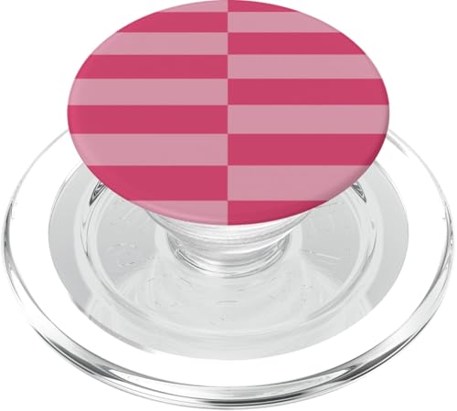 Rosa gestreifte mädchenhafte Streifen adrette geometrische Linien ästhetisch PopSockets PopGrip für MagSafe Rosa gestreifte mädchenhafte Streifen adrette geometrische Linien ästhetisch PopSockets PopGrip für MagSafe von Preppy & Pretty