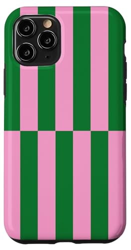 Rosa und Grün gestreift, mädchenhafte Streifen, geometrische Linien, adrett Hülle für iPhone 11 Pro Rosa und Grün gestreift, mädchenhafte Streifen, geometrische Linien, adrett Hülle für iPhone 11 Pro von Preppy & Pretty