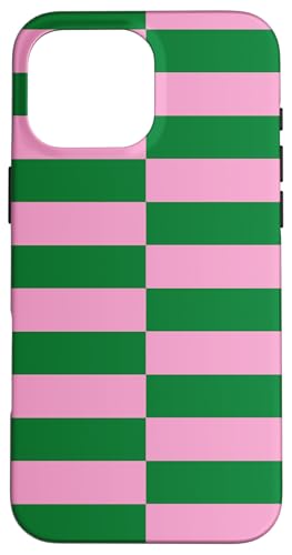 Rosa und Grün gestreifte mädchenhafte Streifen adrette geometrische Linien Hülle für iPhone 16 Pro Max Rosa und Grün gestreifte mädchenhafte Streifen adrette geometrische Linien Hülle für iPhone 16 Pro Max von Preppy & Pretty