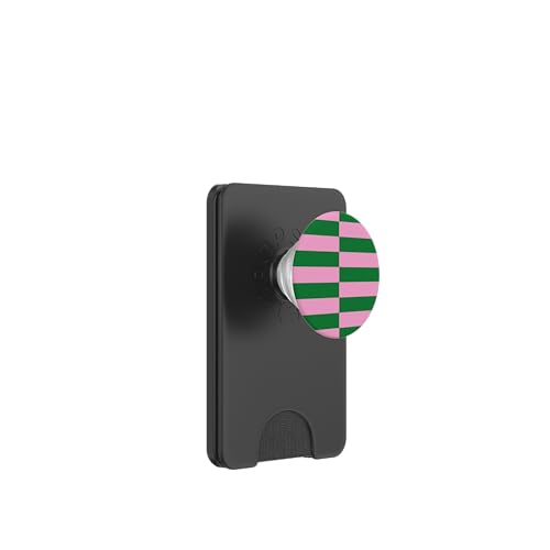Rosa und Grün gestreifte mädchenhafte Streifen adrette geometrische Linien PopSockets PopWallet für MagSafe Rosa und Grün gestreifte mädchenhafte Streifen adrette geometrische Linien PopSockets PopWallet für MagSafe von Preppy & Pretty