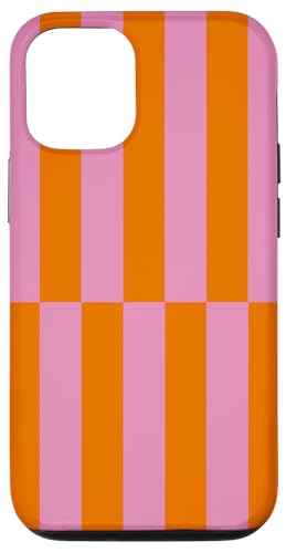 Rosa und Orange gestreift, mädchenhafte Streifen, geometrische Linien, adrett Hülle für iPhone 12/12 Pro Rosa und Orange gestreift, mädchenhafte Streifen, geometrische Linien, adrett Hülle für iPhone 12/12 Pro von Preppy & Pretty