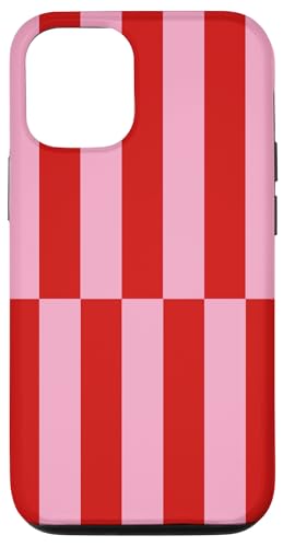 Rosa und Rot gestreift, mädchenhafte Streifen, geometrische Linien, adrett Hülle für iPhone 12/12 Pro Rosa und Rot gestreift, mädchenhafte Streifen, geometrische Linien, adrett Hülle für iPhone 12/12 Pro von Preppy & Pretty