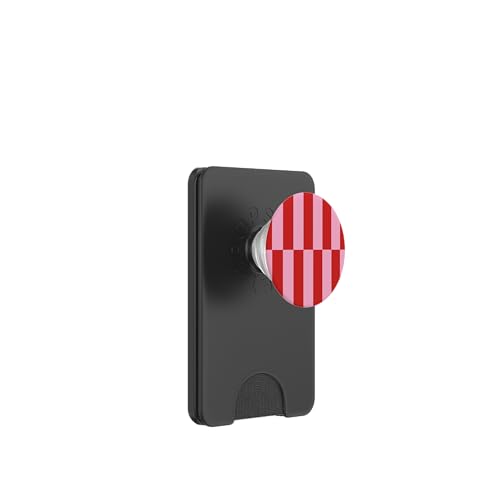 Rosa und Rot gestreift, mädchenhafte Streifen, geometrische Linien, adrett PopSockets PopWallet für MagSafe Rosa und Rot gestreift, mädchenhafte Streifen, geometrische Linien, adrett PopSockets PopWallet für MagSafe von Preppy & Pretty