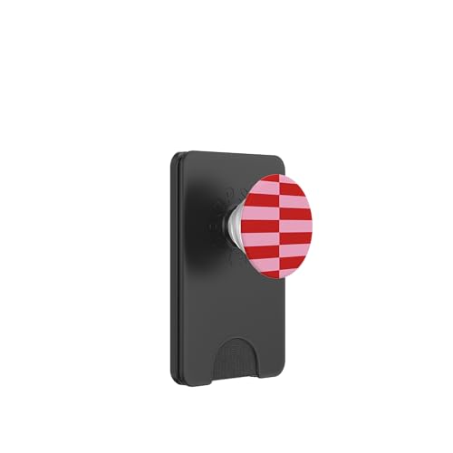 Rosa und Rot gestreifte mädchenhafte Streifen adrette geometrische Linien PopSockets PopWallet für MagSafe Rosa und Rot gestreifte mädchenhafte Streifen adrette geometrische Linien PopSockets PopWallet für MagSafe von Preppy & Pretty