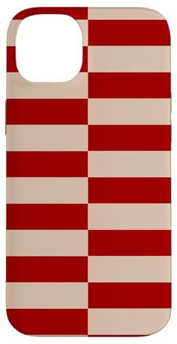 Rot und Beige gestreift, mädchenhafte Streifen, adrette geometrische Linien Hülle für iPhone 14 Plus Rot und Beige gestreift, mädchenhafte Streifen, adrette geometrische Linien Hülle für iPhone 14 Plus von Preppy & Pretty