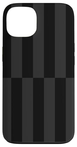 Schwarz und Grau gestreift, mädchenhafte Streifen, adrette geometrische Linien Hülle für iPhone 13 von Preppy & Pretty