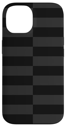 Schwarz und Grau gestreift, mädchenhafte Streifen, adrette geometrische Linien Hülle für iPhone 14 von Preppy & Pretty