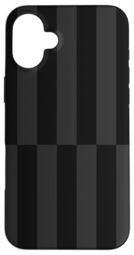 Schwarz und Grau gestreift, mädchenhafte Streifen, adrette geometrische Linien Hülle für iPhone 16 Plus Schwarz und Grau gestreift, mädchenhafte Streifen, adrette geometrische Linien Hülle für iPhone 16 Plus von Preppy & Pretty
