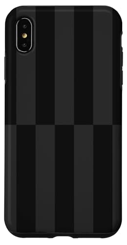 Schwarz und Grau gestreift, mädchenhafte Streifen, adrette geometrische Linien Hülle für iPhone XS Max von Preppy & Pretty