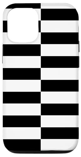 Schwarz-weiß gestreifte Girly-Streifen adrette geometrische Linien Hülle für iPhone 12/12 Pro Schwarz-weiß gestreifte Girly-Streifen adrette geometrische Linien Hülle für iPhone 12/12 Pro von Preppy & Pretty