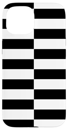 Schwarz-weiß gestreifte Girly-Streifen adrette geometrische Linien Hülle für iPhone 15 Schwarz-weiß gestreifte Girly-Streifen adrette geometrische Linien Hülle für iPhone 15 von Preppy & Pretty