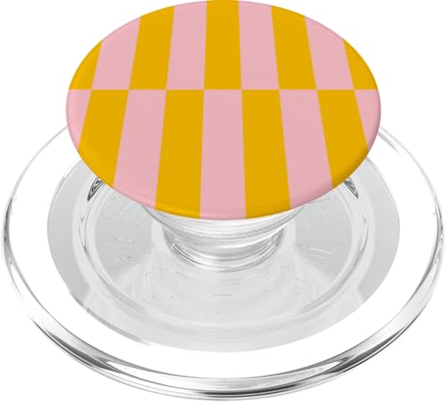 Tangerine Pink gestreift mädchenhafte Streifen geometrische Linien adrett PopSockets PopGrip für MagSafe Tangerine Pink gestreift mädchenhafte Streifen geometrische Linien adrett PopSockets PopGrip für MagSafe von Preppy & Pretty