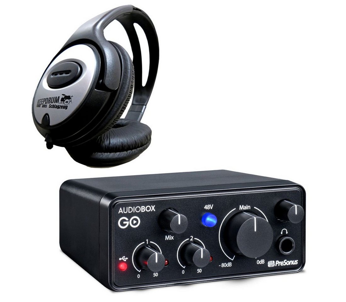 Presonus Audiobox GO USB-Interface Digitales Aufnahmegerät (mit Kopfhörer) von Presonus