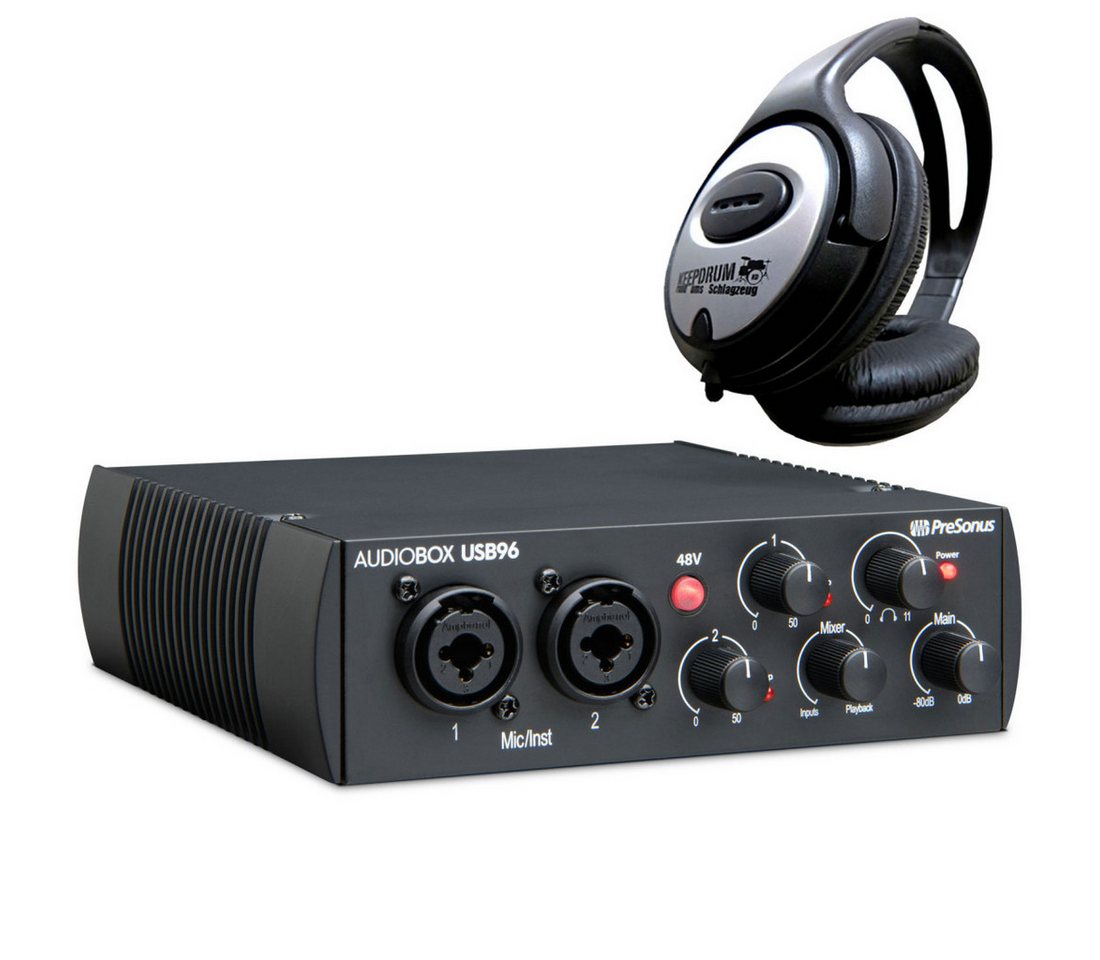 Presonus Audiobox USB 96 + Kopfhörer Digitales Aufnahmegerät von Presonus