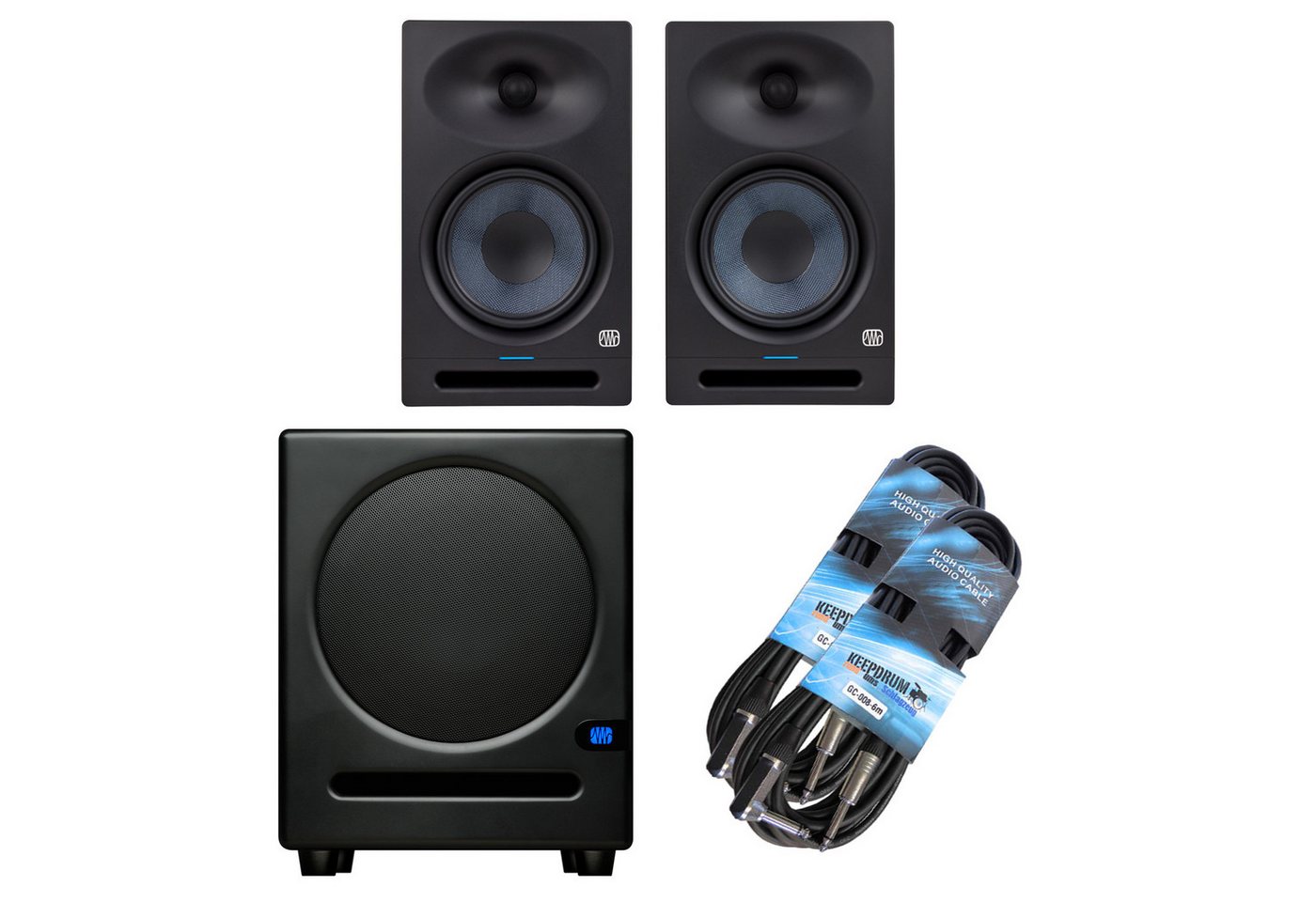 Presonus Eris Studio 8 mit Eris Sub 8 BT Subwoofer Lautsprecher (Bluetooth, 140 W, mit Klinkenkabel) von Presonus