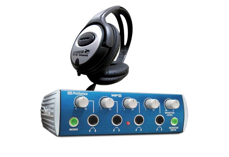 Presonus PreSonus HP4 Kopfhörerverstärker mit Kopfhörer Kopfhörerverstärker (0,52 W, mit keepdrum Kopfhörer) von Presonus