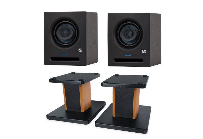 Presonus Presonus Studio-Monitor Eris Pro 4 1 Paar mit Boxenständer Palisander Lautsprecher (Kabelgebunden, 80 W, Studio-Monitor) von Presonus