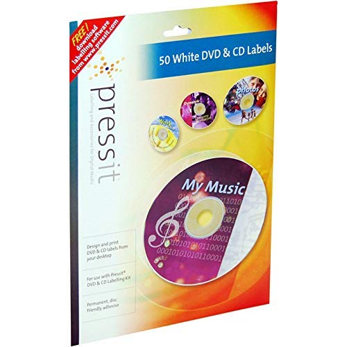 Pressit 200 Etiketten A4 Kompatibel Weiß DVD & CD Etiketten Pressit 200 Etiketten A4 Kompatibel Weiß DVD & CD Etiketten von PressIT