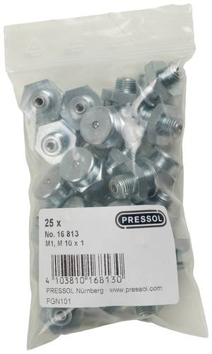 Pressol Flachschmiernippel M1-KØ 16, M 10 x 1-VZ 25St. Pressol Flachschmiernippel M1-KØ 16, M 10 x 1-VZ 25St. von Pressol