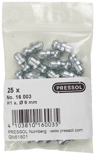 Pressol Kegelschmiernippel H1 A-gerade, Ø 6 mm-V 1St. von Pressol