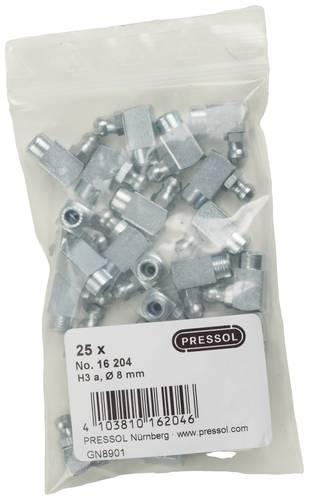 Pressol Kegelschmiernippel H3 A-90°, Ø 8 mm-VZ-E 25St. von Pressol