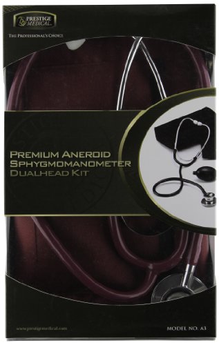 NCD Medical/Prestige Medical Set mit Aneroid-Manometer und Doppelkopf-Stethoskop, Burgunder von Prestige Medical