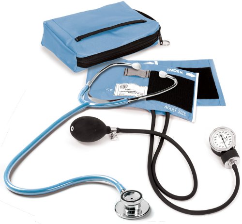 NCD Medical/Prestige Medical Set mit Aneroid-Manometer und Doppelkopf-Stethoskop, Hellblau von Prestige Medical