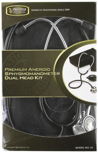 NCD Medical/Prestige Medical Set mit Aneroid-Manometer und Doppelkopf-Stethoskop, Schwarz von Prestige Medical