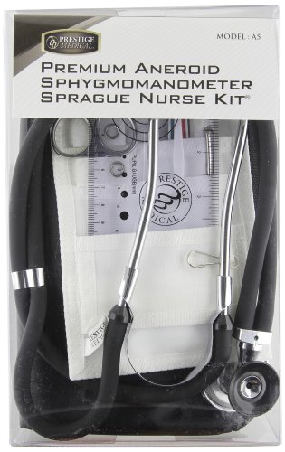 NCD Medical/Prestige Medical Set mit Aneroid-Manometer und Doppelkopf-Stethoskop, Schwarz von Prestige Medical