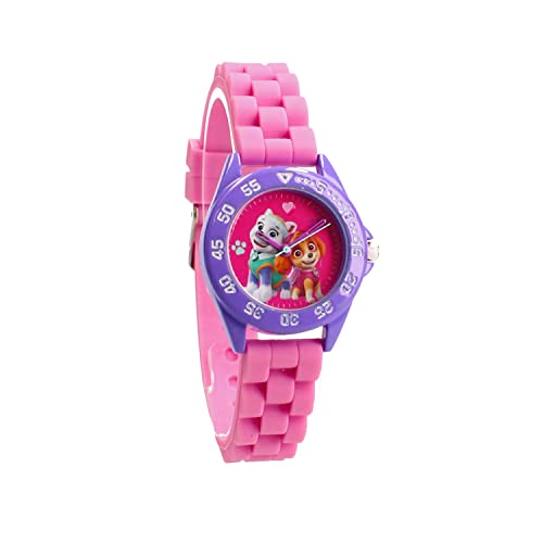 Pret Vadobag – Analoge Armbanduhr – Paw Patrol – Rosa – Violett – für Kinder – Schule – Kindergarten – Urlaub – Mädchen, Rosa, Gurt, Rosa, Rosa, Gurt von Pret