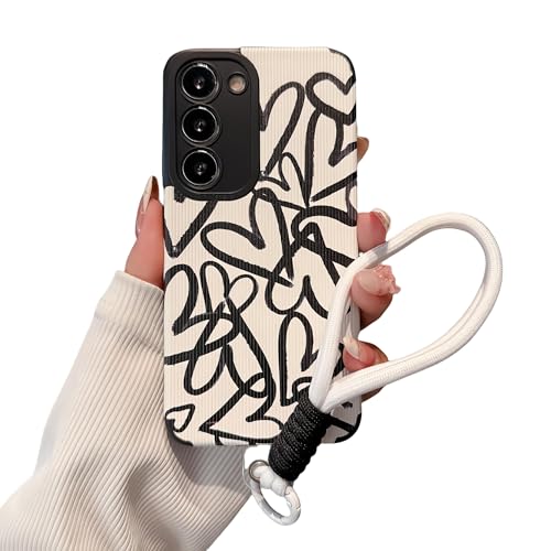 Süße Graffiti-Herzen Muster Handyhülle für Samsung Galaxy S23 Plus Weiche TPU Vollschutz mit Armband, Ästhetisches Anti-Fingerabdruck Anti-Rutsch-Design für Frauen Mädchen Süße Graffiti-Herzen Muster Handyhülle für Samsung Galaxy S23 Plus Weiche TPU Vollschutz mit Armband, Ästhetisches Anti-Fingerabdruck Anti-Rutsch-Design für Frauen Mädchen von Pretaco