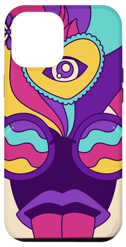 Hülle für iPhone 12 Pro Max Case Abstraktes Design Malerei Gesicht Zunge Funky Psychedelic Hülle für iPhone 12 Pro Max Case Abstraktes Design Malerei Gesicht Zunge Funky Psychedelic von Pretty Case Cute Art Phone Protection