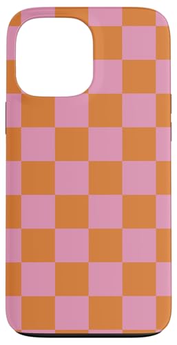 Hülle für iPhone 13 Pro Max Etui kariert rosa orange cool Schachbrett ästhetisches Geschenk Hülle für iPhone 13 Pro Max Etui kariert rosa orange cool Schachbrett ästhetisches Geschenk von Pretty Case Cute Art Phone Protection