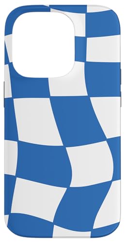 Hülle für iPhone 14 Pro Etui kariert blau weiß cool Schachbrett ästhetisches Geschenk Hülle für iPhone 14 Pro Etui kariert blau weiß cool Schachbrett ästhetisches Geschenk von Pretty Case Cute Art Phone Protection