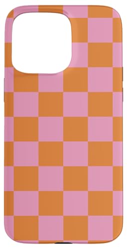 Hülle für iPhone 15 Pro Max Etui kariert rosa orange cool Schachbrett ästhetisches Geschenk Hülle für iPhone 15 Pro Max Etui kariert rosa orange cool Schachbrett ästhetisches Geschenk von Pretty Case Cute Art Phone Protection