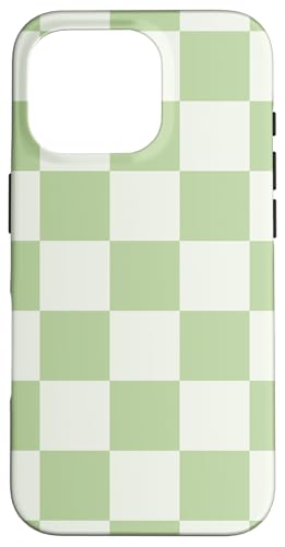 Hülle für iPhone 16 Pro Etui kariert grün weiß cool Schachbrett ästhetisches Geschenk Hülle für iPhone 16 Pro Etui kariert grün weiß cool Schachbrett ästhetisches Geschenk von Pretty Case Cute Art Phone Protection