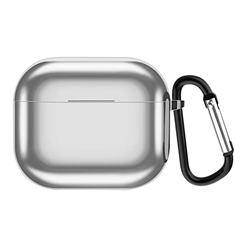 Prevessel Kabellose Kopfhörer-Hülle Kompatibel 3 2021, Galvanik TPU Schutzhülle Case mit Karabiner oder 3 von Prevessel