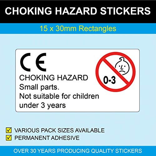 Price stickers 15 x 30 mm choking hazard-aufkleber, 200 von Price stickers
