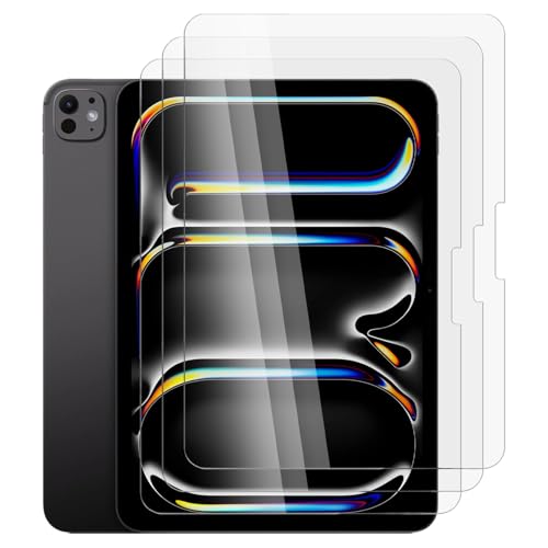 3 x Displayschutzfolie aus gehärtetem Glas für Apple iPad PRO 27,9 cm (11 Zoll) M4 7. Generation 2024, gehärtete Schutzfolie von PriceDumb
