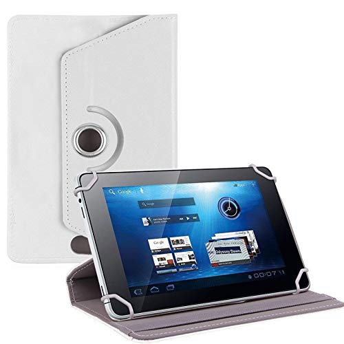 360 Grad drehbare Lederschutzhülle mit Ständer, Brieftaschen-Schutzhülle für Lenovo Tab P10 M10 E10 10,1 Zoll M11 P11 11 11 Zoll 2 A10-70 3 4 10 Plus Thinkpad Tablet (weiß) von PriceDumb